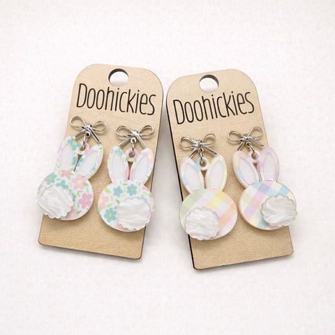 Fluffy Bunny Collection - Easter Acrylic Earrings