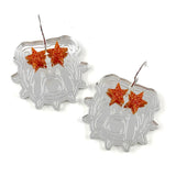 1.5" Fan Glam Mascot Dangles: BULLDOGS - Custom Spirit Earrings