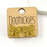 15mm Mardi Gras Bow Studs