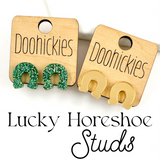 16mm Lucky Horseshoe St. Patrick's Day Studs