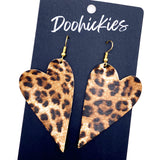 2.5" Leopard Valentine Hearts -Earrings