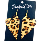 2.5" Leopard Valentine Hearts -Earrings