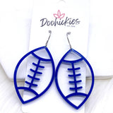 2" Custom Acrylic Cutout Footballs -Sports Earrings