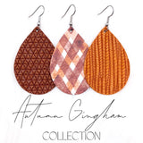2" Autumn Gingham Mini Collection -Earrings