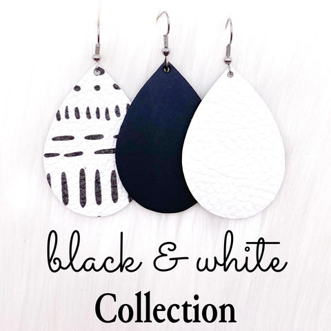 2" Black & White Mini Collection -Earrings