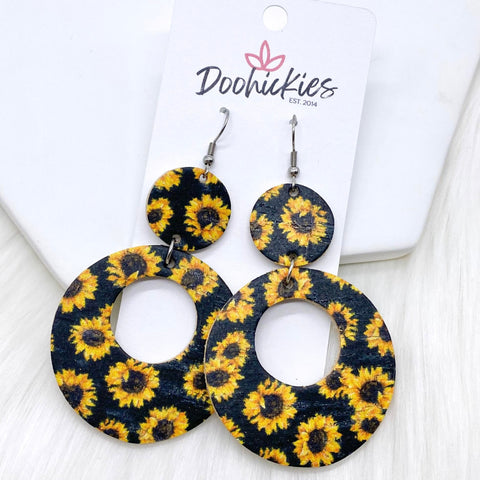 2.5 Sunflower Double O Corkies -Summer Earrings – Doohickies
