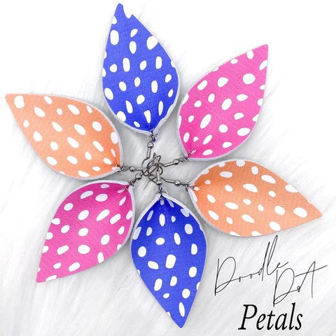 2.5" Spring Doodle Dot Petals -Earrings