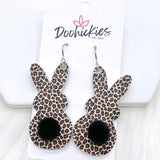 NEW Leopard Bunny Tail Acrylics -Earrings