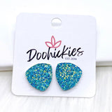 16mm Glittery Spring Triangles -Earrings