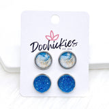 12mm Marble Duos -Earrings