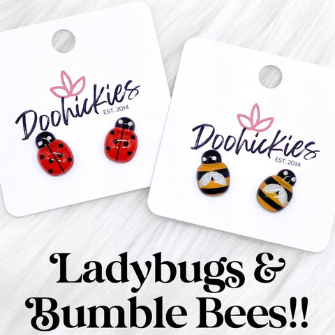 Lady Bugs & Bumble Bee Singles -Summer Earrings