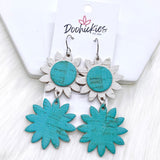 3.5" Daisy Dangle Drops (3-D Collection) -Earrings