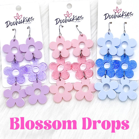 3.25" Blossom Drop Acrylics -Earrings