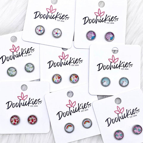 8mm Doolittle Doodles -Earrings