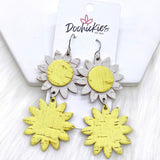 3.5" Daisy Dangle Drops (3-D Collection) -Earrings