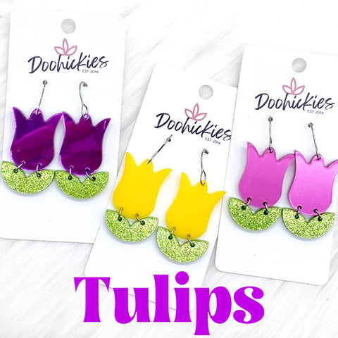 1.5" Tulip Acrylics -Earrings
