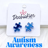 Mirror Acrylic Autism Awareness Puzzle Studs