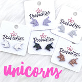 Glittery Unicorn Studs -Earrings