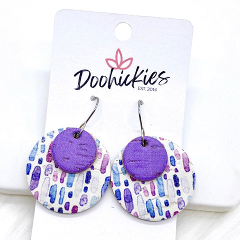1.5" Lil' Ivy Layered Rounds -Earrings