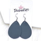 1.5" Shades of Grey Mini Collection (Leather) -Earrings