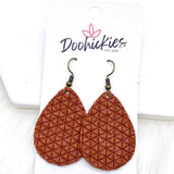 1.5" Tawny Leopard Mini Collection (Leather) -Earrings