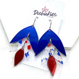 2.5" All-American Lilli Belle Patriotic Acrylics -Patriotic Earrings